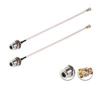 Vecys 2PCS U.F.L1 to N Type Female Low Loss Coaxial Cable 6" /15CM U.F.L1 RG178 Coaxial Pigtail Cable for Wireless Routers Mini PCIE Network Cards PCI Wi-Fi WAN Repeater