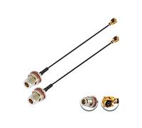 Vecys 2PCS U.F.L1 to N Type Female Low Loss Coaxial Cable 8" /20CM U.F.L1 1.13mm Mini-Coaxial Pigtail Cable for Wireless Routers Mini PCIE Network Cards PCI Wi-Fi WAN Repeater