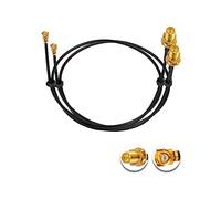 Vecys 2PCS U.F.L1 to RP-SMA Female Low Loss Coaxial Cable 12" /30CM U.F.L1 1.37mm Coaxial Pigtail Cable for Wireless Routers Mini PCIE Network Cards PCI Wi-Fi WAN Repeater