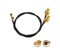 Vecys 2PCS U.F.L1 to RP-SMA Female Low Loss Coaxial Cable 20" /50CM U.F.L1 1.13mm Mini-Coaxial Pigtail Cable for Wireless Routers Mini PCIE Network Cards PCI Wi-Fi WAN Repeater