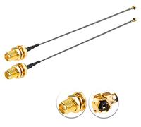Vecys 2PCS U.F.L1 to RP-SMA Female Low Loss Coaxial Cable 6" /15CM U.F.L1 1.13mm Mini-Coaxial Pigtail Cable for Wireless Routers Mini PCIE Network Cards PCI Wi-Fi WAN Repeater