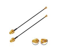 Vecys 2PCS U.F.L1 to RP-SMA Female Low Loss Coaxial Cable 6" /15CM U.F.L1 1.37mm Coaxial Pigtail Cable for Wireless Routers Mini PCIE Network Cards PCI Wi-Fi WAN Repeater