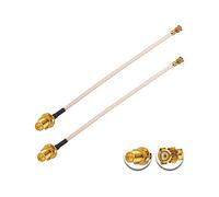 Vecys 2PCS U.F.L1 to RP-SMA Female Low Loss Coaxial Cable 8" /20CM U.F.L1 RG178 Coaxial Pigtail Cable for Wireless Routers Mini PCIE Network Cards PCI Wi-Fi WAN Repeater