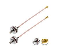 Vecys 2PCS U.F.L1 to RP SMA Female Waterproof Box M16 Low Loss Coaxial Cable 6" /15CM U.F.L1 to RP SMA Female RG178 Coaxial Pigtail Cable for Wireless Routers Mini PCIE Network Cards PCI