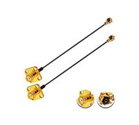 Vecys 2PCS U.F.L1 to SMA Cable U.F.L1 to SMA Female Flange Panel Mount 1.13mm Mini-Coaxial Pigtail Cable 4" /10CM for Wireless Routers Mini PCIE Network Cards PCI Wi-Fi WAN Repeater