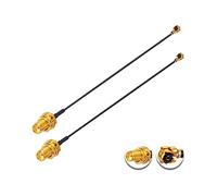 Vecys 2PCS U.F.L1 to SMA Female Low Loss Coaxial Cable 10" /25CM U.F.L1 1.13mm Mini-Coaxial Pigtail Cable for Wireless Routers Mini PCIE Network Cards PCI Wi-Fi WAN Repeater