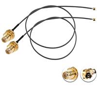 Vecys 2PCS U.F.L1 to SMA Female Low Loss Coaxial Cable 12" /30CM U.F.L1 1.13mm Mini-Coaxial Pigtail Cable for Wireless Routers Mini PCIE Network Cards PCI Wi-Fi WAN Repeater