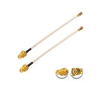 Vecys 2PCS U.F.L1 to SMA Female Low Loss Coaxial Cable 4" /10CM U.F.L1 RG178 RF Coaxial Pigtail Cable for Wireless Routers Mini PCIE Network Cards PCI Wi-Fi WAN Repeater