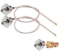 Vecys 2PCS U.F.L1 to SMA Female Waterproof Box M12 Low Loss Coaxial Cabl 12" /30CM to SMA Female RG178 Coaxial Pigtail Cable for Wireless Routers Mini PCIE Network Cards PCI