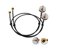 Vecys 2PCS U.F.L1 to SMA Female Waterproof Box M16 Low Loss Coaxial Cabl 12" /30CM U.F.L1 to SMA Female 1.13mm Mini-Coaxial Pigtail Cable for Wireless Routers Mini PCIE Network Cards PCI