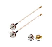 Vecys 2PCS U.F.L1 to SMA Female Waterproof Box M16 Low Loss Coaxial Cable 2" /5CM U.F.L1 to SMA Female RG178 Coaxial Pigtail Cablee for Wireless Routers Mini PCIE Network Cards PCI