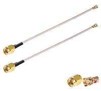 Vecys 2PCS U.F.L1 to SMA Male Low Loss Coaxial Cable 6" /15CM U.F.L1 RG178 Coaxial Pigtail Cable for Wireless Routers Mini PCIE Network Cards PCI Wi-Fi WAN Repeater