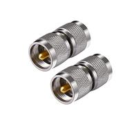 Vecys 2PCS UHF Adapters PL-259 UHF Male to UHF Male Coax Cable Adapter SO-239 Connector for Ham Radio