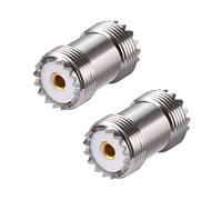 Vecys 2PCS UHF Adapters SO-239 UHF Female to UHF Female Coax Cable Adapter PL-259 Connector for Ham Radio