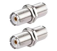 Vecys 2PCS UHF Female SO239 Bulkhead Connectors SO-239 UHF Female to Female Bulkhead Adapter PL-259 for Ham Radio