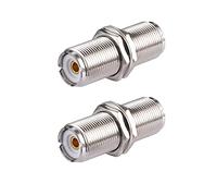 Vecys 2PCS UHF Female SO239 Bulkhead Connectors SO-239 UHF Female to UHF Female Bulkhead Connector Adapter PL-259 Connector for Ham Radio