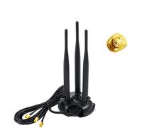 Vecys 4G LTE Aerial External Wifi Antenna 2.4G /5.8G Dual Band Frequency 8dBi MIMO Omnidirectional Signal Magnetic Base RP-SMA Male Adapter 2M for Router Antenna Wireless WLAN