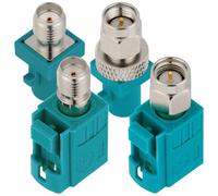 Vecys 4PCS SMA to Fakra Z RF Coaxial Adapter Kit 50 Ohm SMA to Fakra Z Connector Coax Adapter 4 Type Set for Antenna Radio RF Coaxial Cable