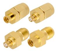 Vecys 4PCS SMA to SMP Antenna Coax Adapter SMA to SMP 4 Types RF Coaxial Adapter Kit 50 Ohm for Antenna Coaxial Cable Network Device Equipment Signal Testing