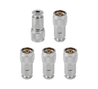 Vecys 5PCS PL-259 UHF Male Connectors 50 Ohm PL259 Male Plug Five-piece Set Crimp RF Coax Connector Adapter for RG58 VLMR195 RG142 RG400 Low Loss Coax Cable