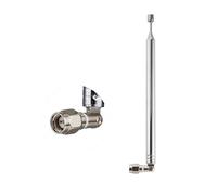Vecys 8 Sections Telescopic Antenna SMA Male Connector Radio Replacement Antenna 735cm for TV AM FM Radio Stereo Receiver