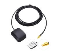 Vecys Car GPS Antenna 1575.42MHz MCX Male Plug Adapter with 3m GPS MCX Antenna Extension Cable RG174 Magnetic Base for Car Vehicles GPS Navigation