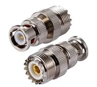 Vecys CB Radio Adapter PL259 UHF Male to BNC Female Antenna Adapter for CB Antenna CB Aerial Ham Radio Walkie Talkie Handheld Radio Two way Radio SO 239 Coax Wireless LAN Devices(2 pcs)
