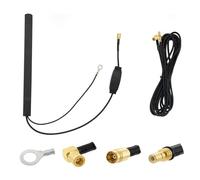 Vecys DAB DAB + Car Antenna Patch Antenna SMB Adapter Glass Mount Antenna RG174 Cable 3M 9.8ft Compatible with Auto Radio