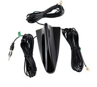 Vecys DAB DAB + FM/AM GPS Car Antenna Shark Fin Car Radio Antenna Signal Amplifier SMA to SMB to DIN Plug Connector Car Roof 5m RG174 Cable for Vehicle Car Digital FM/AM Radio GPS Navigation System