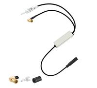 Vecys DAB FM Antenna Splitter Car Antenna Amplifier SMB Female DIN Male DIN Female Adapter Converter Compatible with AM FM DAB + Alpine Car Radio Antenna