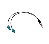 Vecys DAB Splitter Adapter DIN Plug to Dual Fakra Z Plug Car Radio Antenna Splitter Cable Fakra Z Plug to DIN Plug to Cable RG174 15.8 Inches 40CM for AM/FM DAB Car Radio Antenna