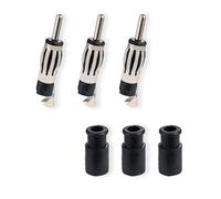 Vecys DIN Plug Sodering RG58 FM/AM Car Radio Antenna Connection DIN Plug Lantern Adapter 3 Pieces for Cable RG58 DAB + FM/AM Digital Radio