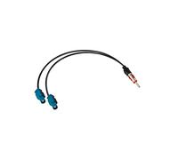 Vecys DIN to Double Fakra Z Cable Splitter - Car Antenna FAKRA Z to DIN Plug RG174 15.35 in/39 cm for AM/FM DAB