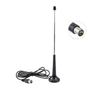 Vecys DVB-T TV Antenna Digital HDTV Antenna with Magnetic Base 5 Sections Telescopic Pole TV Male Connector 5dBi VHF/UHF 1.5m/4.92ft RG174 Coax Cable for DVD LCD DVB-T Devices