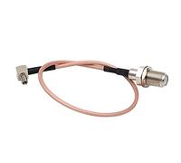 Vecys F Female to TS9 Male Right Angle 90 Degree RF Coaxial Cable RG316 30cm/12in for 2G 3G 4G Antenna Router TV HDTV DVB-T DVB-T2