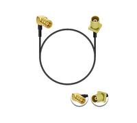 Vecys Fakra Curry Male Code K to SMB Female Right Angle Adapter Cable RG174 12in/30cm Compatible with Car Vehicle Radio Stereo Receiver Tuner