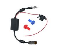 Vecys FM/AM DAB DAB+ Car Antenna Signal Amplifier Booster DIN Female to DIN Male Adapter 12V Digital Radio Antenna Splitter Antenna Amplifier with Magnetic Ring for Audio Stereo Digital Car Radio