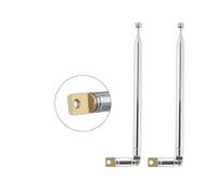 Vecys FM Telescopic Antenna DAB Radio Antenna 7 Sections FM Portable Radio Antenna for TV/VHF/UHF Stereo DVB-T Reception(2 pcs)