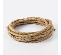 Vecys LED Lighting 5m Electrical Wire, 2 Core Hemp Rope Weaving, Linen Cable Coated Copper Retro Braided Industrial Rope Core 0.75mm² DIY Pendant Lamp