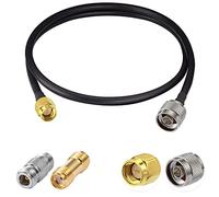 Vecys N to SMA Jumper N Male to SMA Male Low Loss Coaxial Cable RG58 3.3FT/1M + 2PCS Adapters Kit for 3G 4G 5G LTE Antenna Ham Radio GPS WiFi