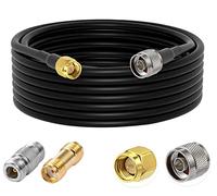 Vecys N to SMA Jumper N Male to SMA Male Low Loss Coaxial Cable RG58 32.8FT/10M + 2PCS Adapters Kit for 3G 4G 5G LTE Antenna Ham Radio GPS WiFi