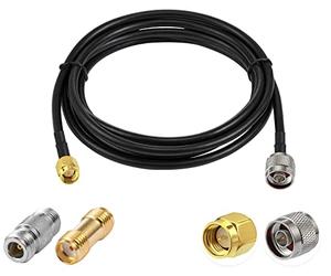 Vecys N to SMA Jumper N Male to SMA Male Low Loss Coaxial Cable RG58 9.9FT/3M + 2PCS Adapters Kit for 3G 4G 5G LTE Antenna Ham Radio GPS WiFi