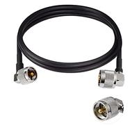 Vecys PL 259 Cable Jumper UHF Male PL-259 Right Angle to UHF Male PL-259 Right Angle Low Loss Digital Coax Cable RG58 3FT/1M for Walkie Talkie HAM & CB Radio SWR Meter Antenna Analyzer