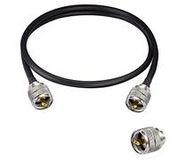 Vecys PL 259 Cable UHF Male PL-259 to UHF Male PL-259 Low Loss Coax Cable RG58 20"/50CM for Walkie Talkie CB Radio SWR Meter Antenna Analyzer