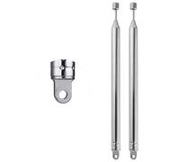 Vecys Radio Antenna FM Portable Telescopic Antenna for TV Radio DAB FM/AM Stereo Reception 8 Section(2 pcs)