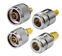 Vecys RP-SMA to N-Type Adapter RP-SMA WiFi Antenna Adapter 4 Kit for WiFi Outdoor WiFi Antenna RPSMA WiFi 4G WiFi Router Wireless Router Bluetooth (4 pieces)