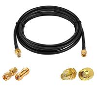 Vecys SMA Cable SMA Male to SMA Female Bulkhead RG58 10ft /3M RF Coaxial Cable + 2pcs SMA Adapters Kits for Router Antenna Signal Enhancer Wireless Adapter