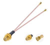 Vecys SMA Female to Dual U.F.L1 Female Connector RF Coaxial Cable U.F.L1 Jumper Cable 50 Ohm Low Loss Y Type RG178 7.9IN/20CM