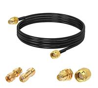 Vecys SMA Male to Female Bulkhead RG174 10ft /3M RF Coaxial Cable + 2pcs SMA Adapters Kits for Router Antenna Signal Enhancer Wireless Adapter
