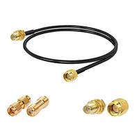 Vecys SMA Male to Female Bulkhead RG174 20" /50CM RF Coaxial Cable + 2pcs SMA Adapters Kits for Router Antenna Signal Enhancer Wireless Adapter